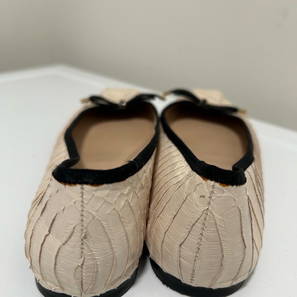 Karl Lagerfeld Ballet Flats Cream Black Size 8.5 - Picture 6 of 13